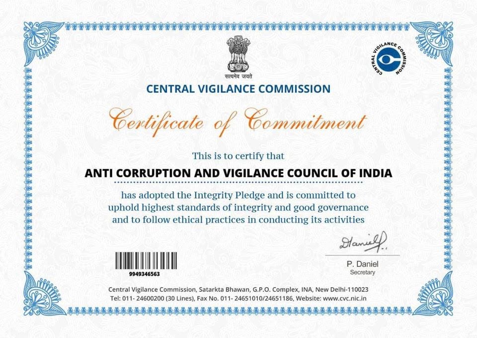 ACVCI Company Proof Certificate
